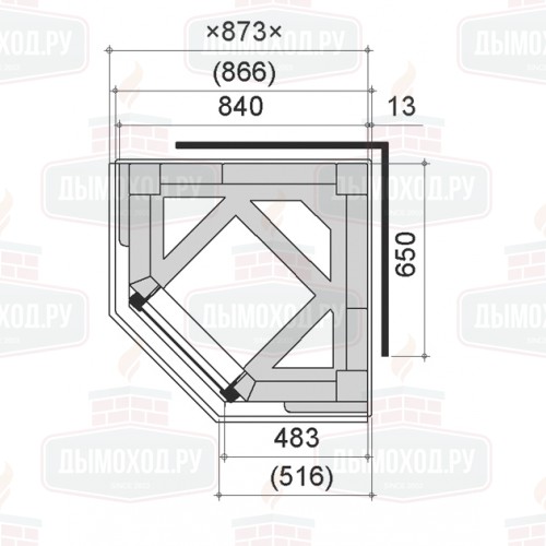 Камин VANESSA SOLO 2, c духовкой + bottom layer (NunnaUuni)