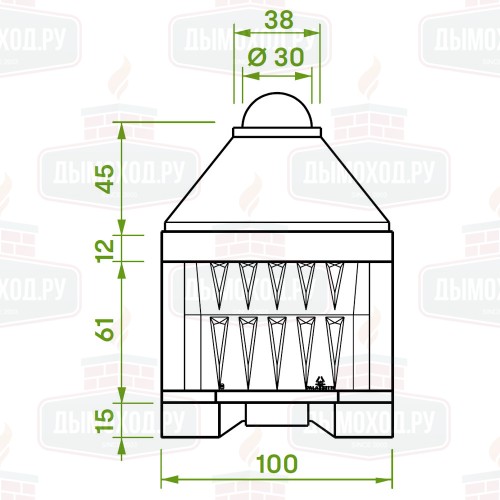 Каминная топка PATIO 86 G (Palazzetti)