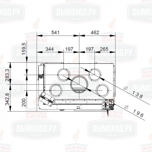 Каминная топка ECOMONOBLOCCO WT 78L N12 (Palazzetti)