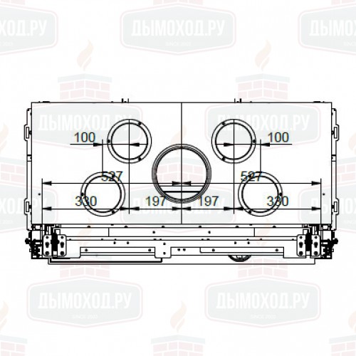 Каминная топка ECOMONOBLOCCO WT 16:9F V12 (Palazzetti)