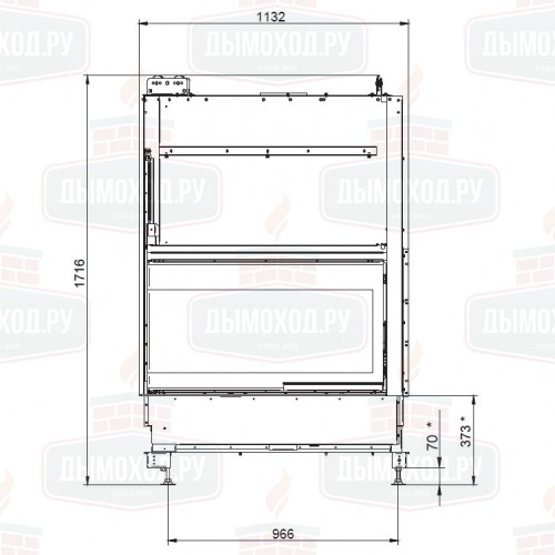 Каминная топка ECOMONOBLOCCO WT 86L N13 (Palazzetti)