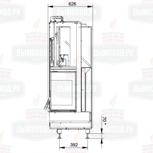 Каминная топка ECOMONOBLOCCO WT 78R N12 (Palazzetti)