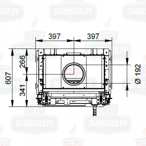 Каминная топка ECOMONOBLOCCO WT 66F N11 (Palazzetti)
