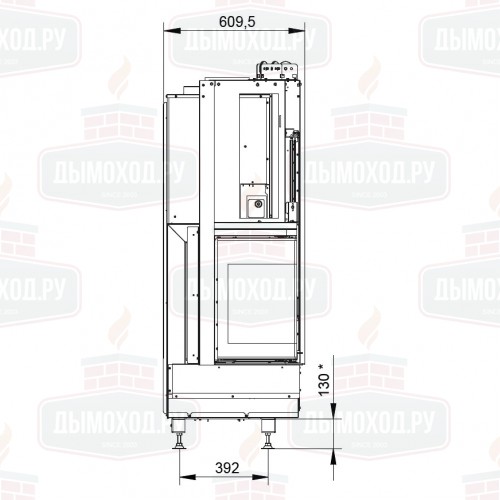 Каминная топка ECOMONOBLOCCO WT 66L V11ET (Palazzetti)