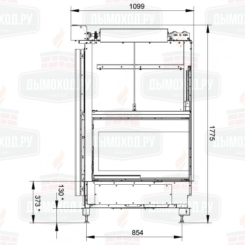 Каминная топка ECOMONOBLOCCO WT 78R V12ET (Palazzetti)