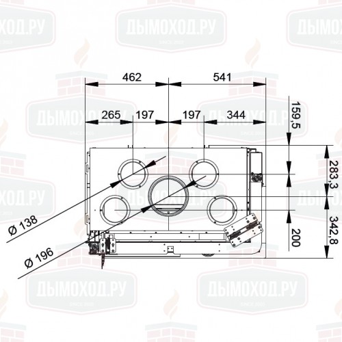 Каминная топка ECOMONOBLOCCO WT 78R N12 (Palazzetti)