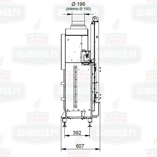 Каминная топка ECOMONOBLOCCO WT 16:9F N12 O2RING (Palazzetti)