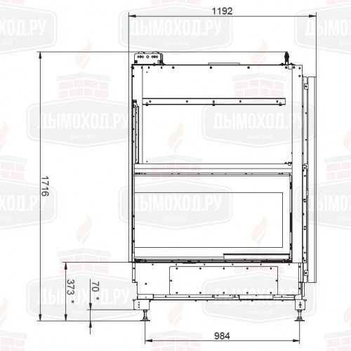 Каминная топка ECOMONOBLOCCO WT 86L V13ET (Palazzetti)