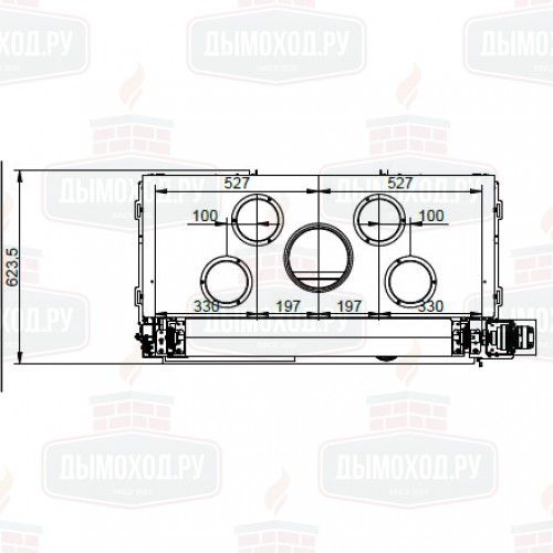 Каминная топка ECOMONOBLOCCO WT 16:9F V12EPLUS (Palazzetti)