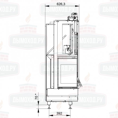 Каминная топка ECOMONOBLOCCO WT 78L V12ET (Palazzetti)