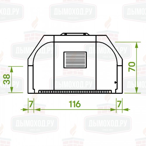 Каминная топка PATIO 116 R (Palazzetti)