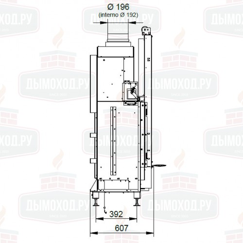 Каминная топка ECOMONOBLOCCO WT 66F N11 (Palazzetti)