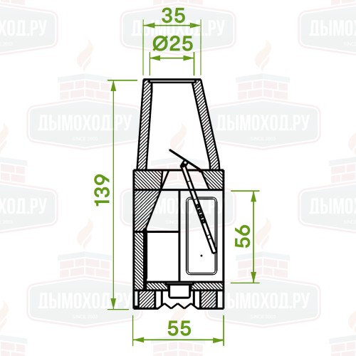 Каминная топка PATIO 78 R (Palazzetti)