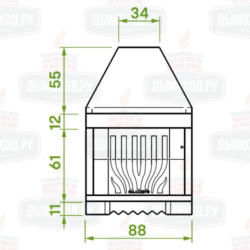 Каминная топка PATIO 78 G (Palazzetti)