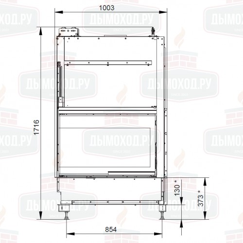 Каминная топка ECOMONOBLOCCO WT 78L N12 (Palazzetti)