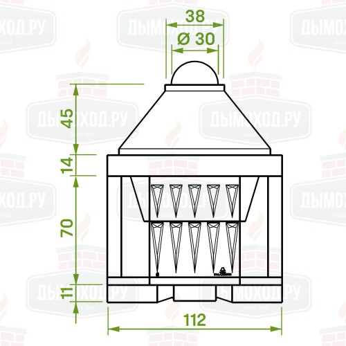 Каминная топка PATIO 96 G (Palazzetti)