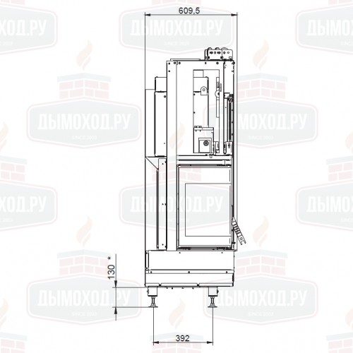 Каминная топка ECOMONOBLOCCO WT 86L N13 (Palazzetti)