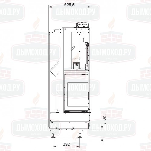 Каминная топка ECOMONOBLOCCO WT 86L V13ET (Palazzetti)