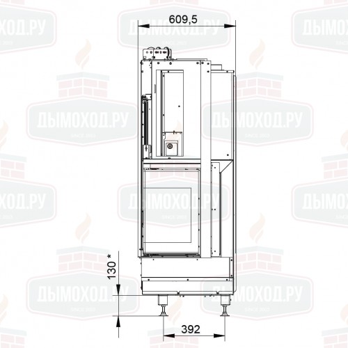 Каминная топка ECOMONOBLOCCO WT 66R V11ET (Palazzetti)