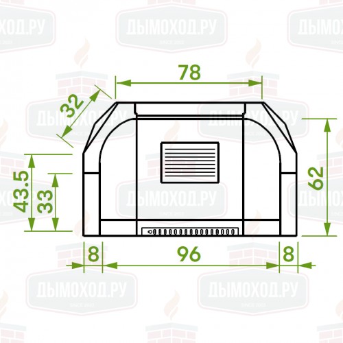 Каминная топка PATIO 96 R (Palazzetti)