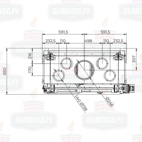 Каминная топка ECOMONOBLOCCO WT 16:9B V13 Eplus (Palazzetti)