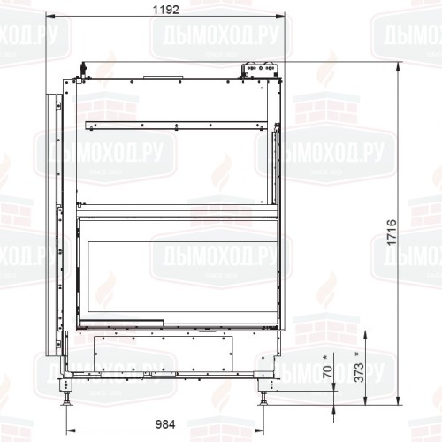 Каминная топка ECOMONOBLOCCO WT 86R V13ET (Palazzetti)