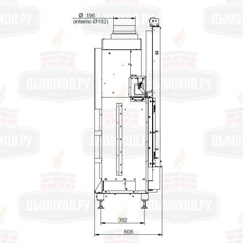 Каминная топка ECOMONOBLOCCO WT 86F N13 (Palazzetti)