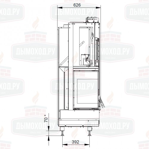 Каминная топка ECOMONOBLOCCO WT 78L N12 (Palazzetti)
