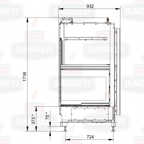 Каминная топка ECOMONOBLOCCO WT 66L V11ET (Palazzetti)
