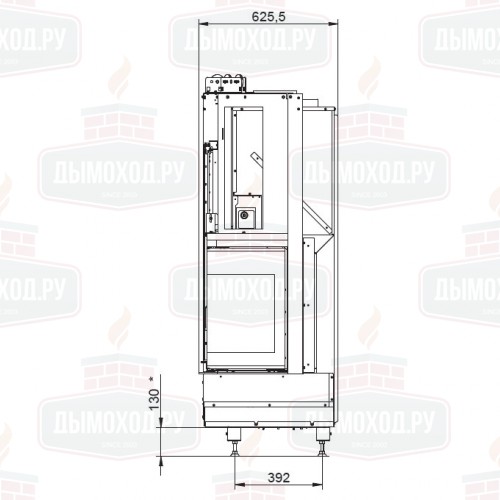 Каминная топка ECOMONOBLOCCO WT 86R V13ET (Palazzetti)