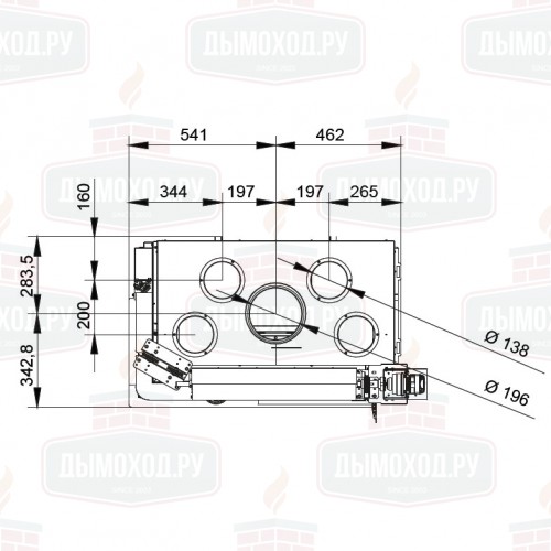 Каминная топка ECOMONOBLOCCO WT 78L V12ET (Palazzetti)