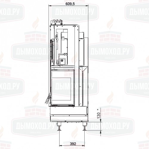 Каминная топка ECOMONOBLOCCO WT 86R N13 (Palazzetti)