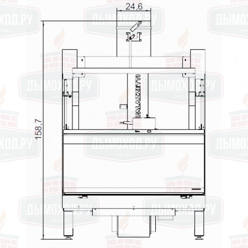 Каминная топка ECOMONOBLOCCO EM 16:9 3D (Palazzetti)