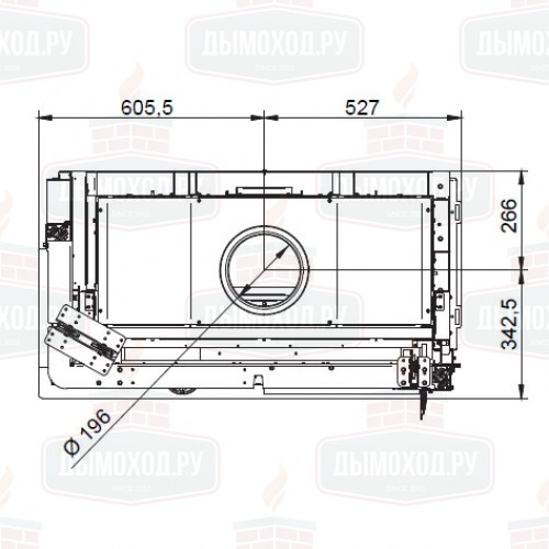 Каминная топка ECOMONOBLOCCO WT 86L N13 (Palazzetti)