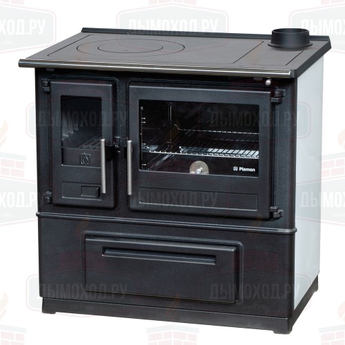 Плита SLAVONAC N белая, труба справа (Plamen)