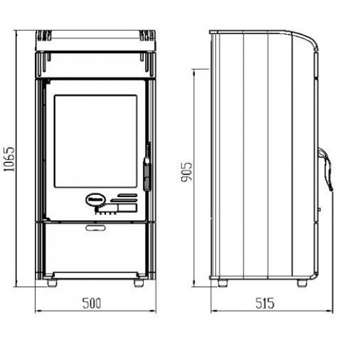 Печь VESTA, эмалированная, коричневая (Plamen)
