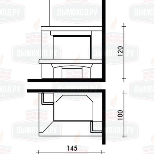 Облицовка DERBY DX, под TITANO (EdilKamin)