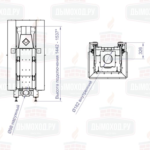 Каминная топка 3VF 650B (Stav)