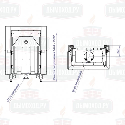 Каминная топка 3VF 1200W (Stav)