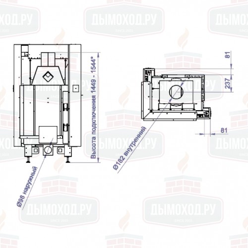 Каминная топка CFL 650G (Stav)