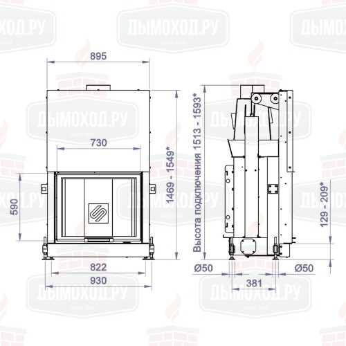 Каминная топка F 750G (Stav)