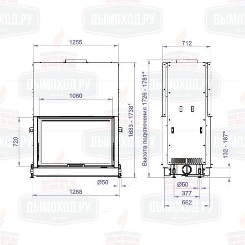 Каминная топка DF 1100W (Stav)