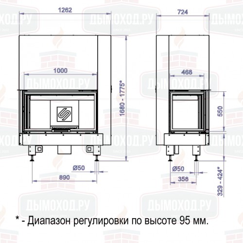 Каминная топка CFL 1000G (Stav)