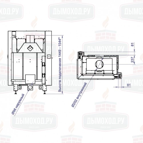 Каминная топка CFL 850W (Stav)