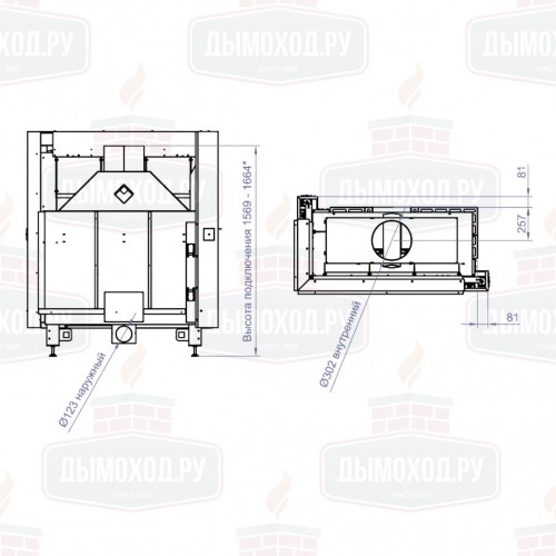 Каминная топка CFR 1200W (Stav)
