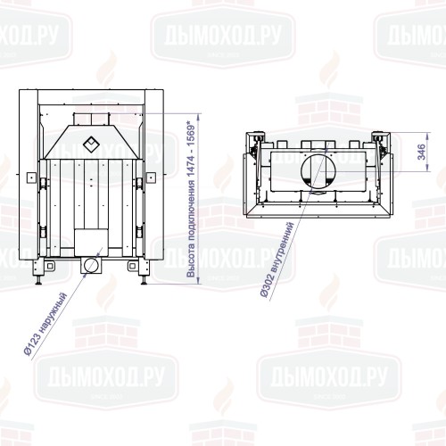 Каминная топка 3VFD 1200B (Stav)