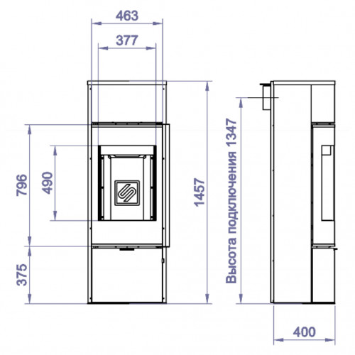 Печь DENALI LX BACK (Stav)