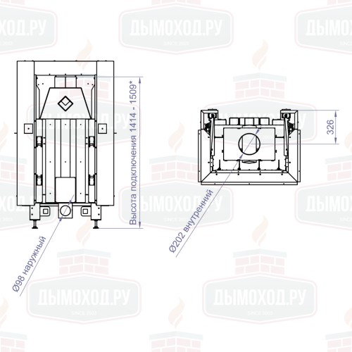 Каминная топка 3VF 850G (Stav)