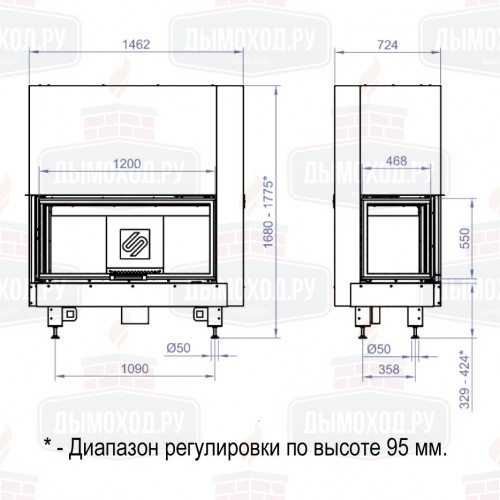 Каминная топка CFR 1200W (Stav)