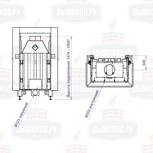 Каминная топка 3VF 1000W (Stav)